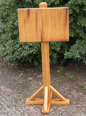 Wooden Posts with Backing Board - Free Standing