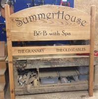 Wooden Sign with Arch Top Morticed into Posts | The Sign Maker