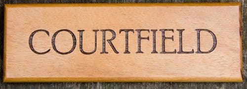 Durable Iroko Hardwood House Signs  | The Sign Maker Shop