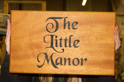 Durable Iroko Hardwood House Signs  | The Sign Maker Shop
