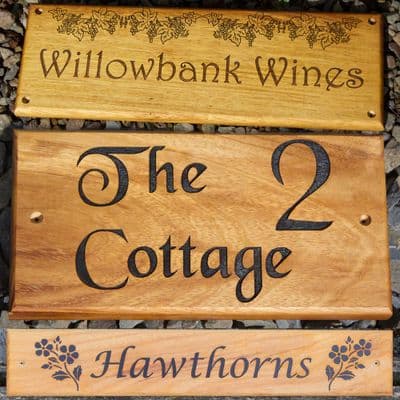 Wooden Signs - Iroko  - Standard Sizes