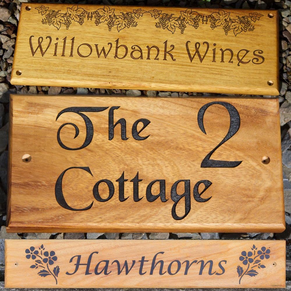 Wooden Signs - Iroko - Standard Sizes