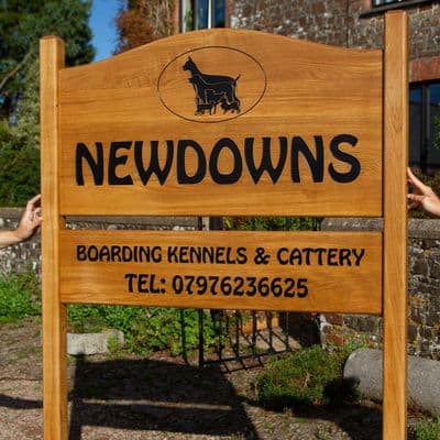 Wooden Signs on Posts