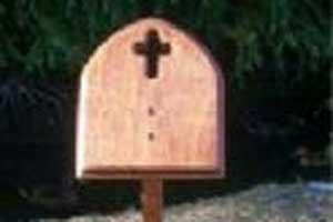 Wooden Tree Stakes with cut-out cross backing board included