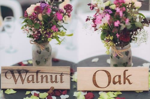 Wooden Wedding Table Name Plates 75mm x 225mm