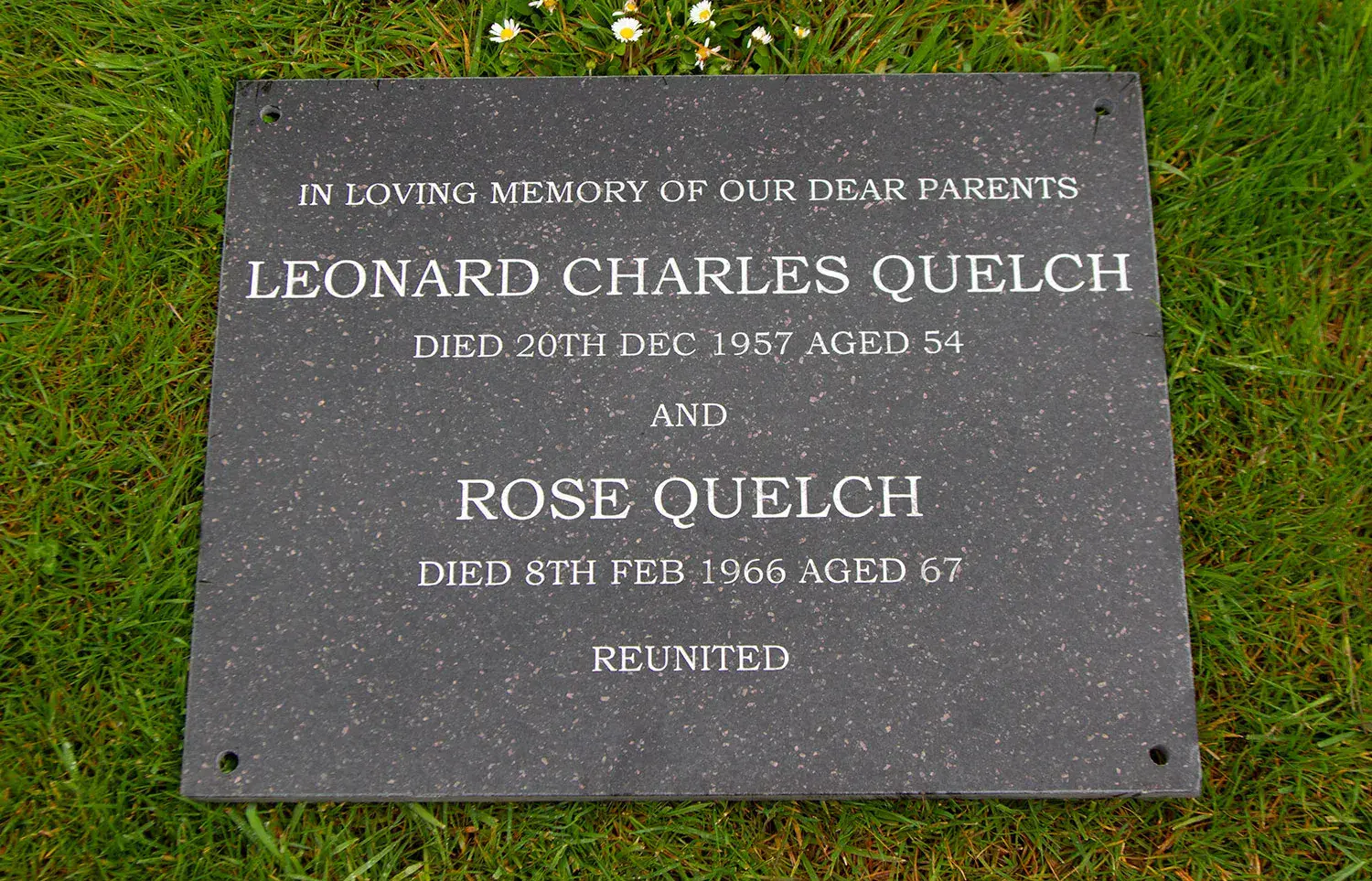 Black Granite Memorial Tablet