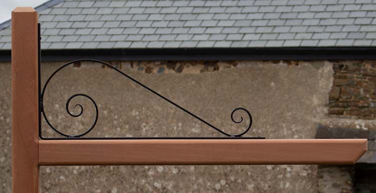 Wrought Iron Above Arm Support