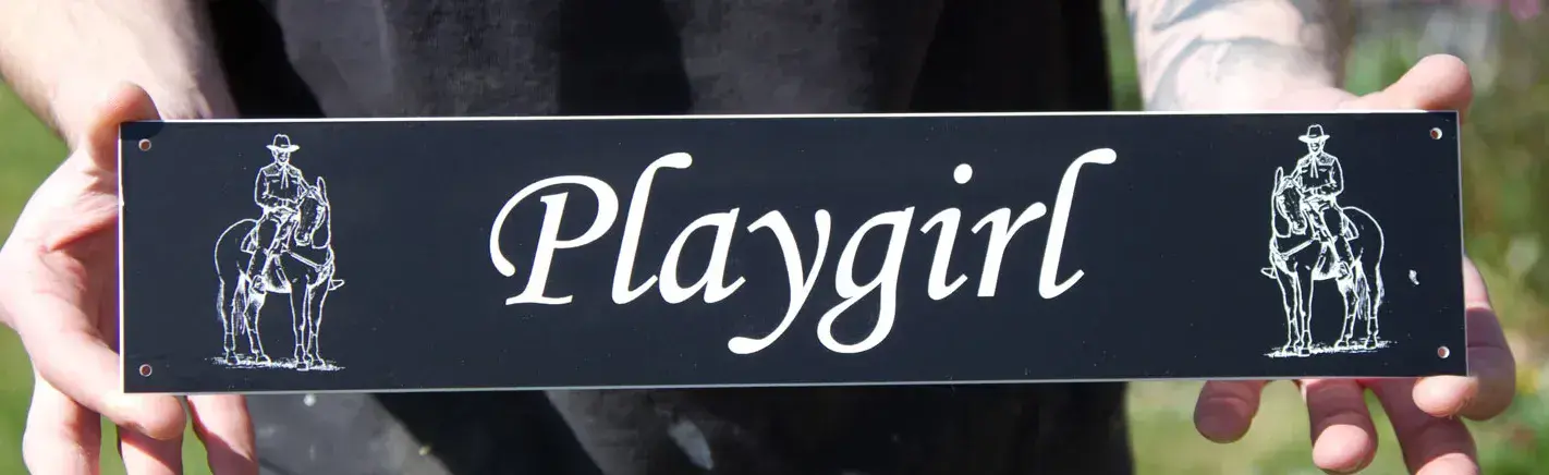 Stable Name Plate made from acrylic laminate