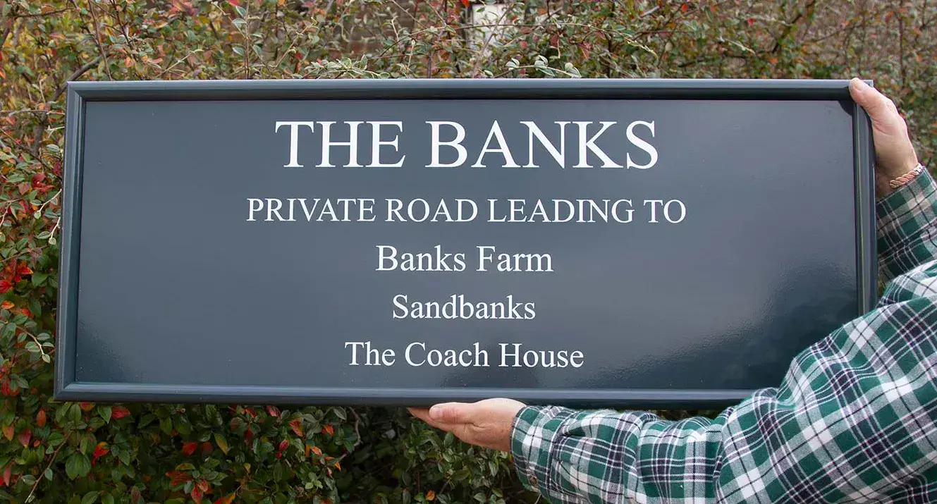 Frame edged sign board