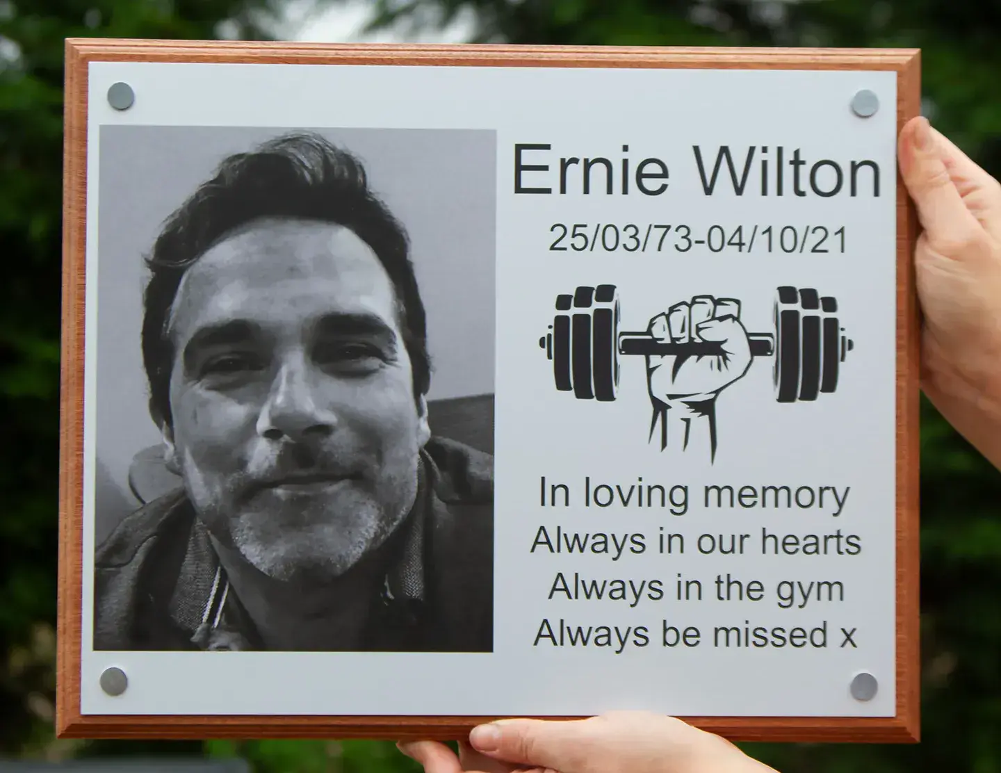 Photo Memorial with Silver Background