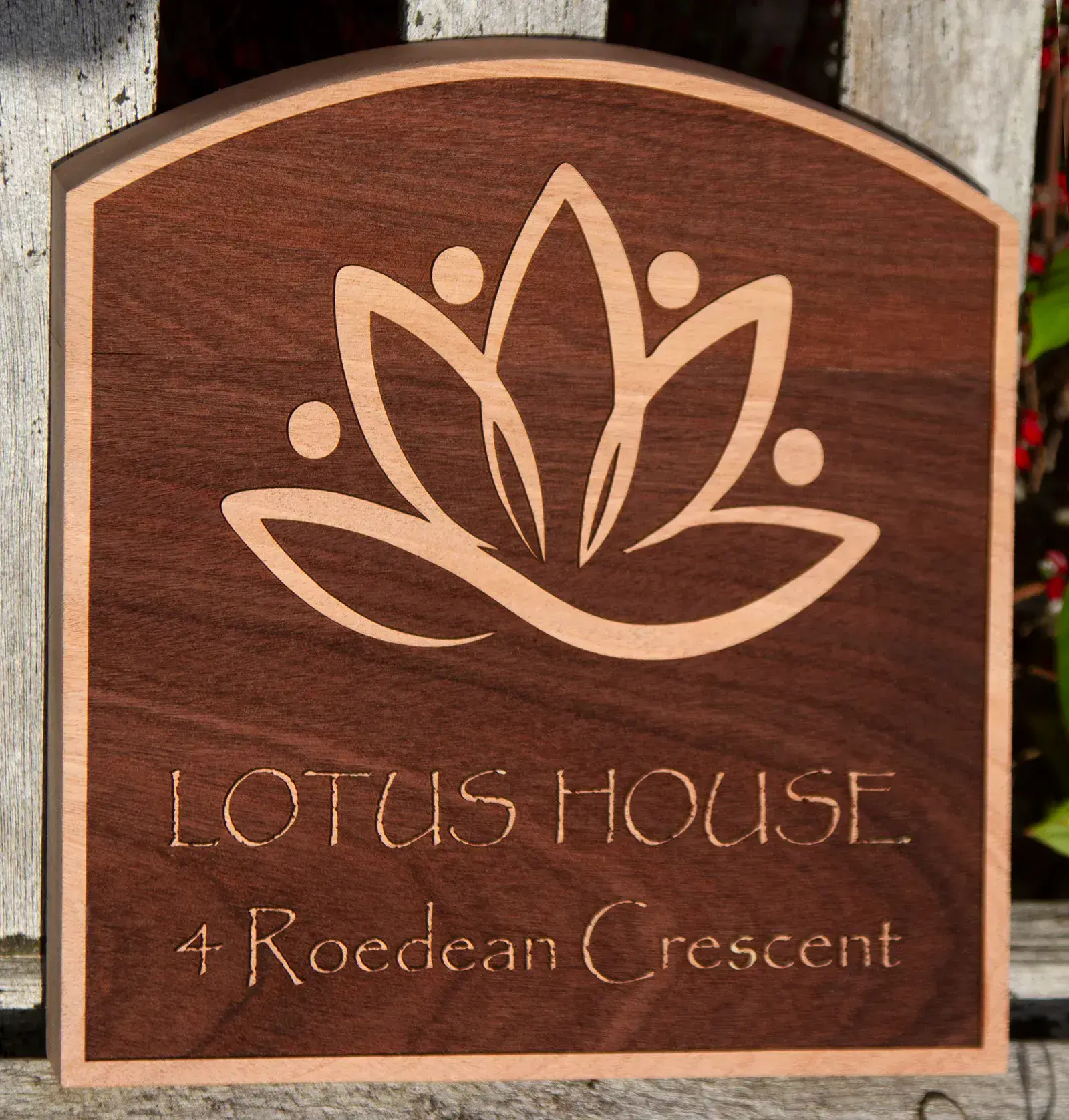 Reverse Lasered Sign