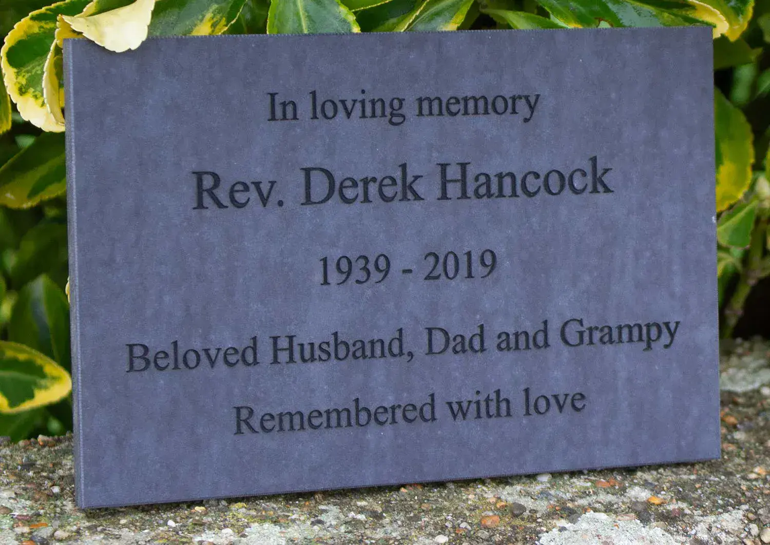 Paperstone Memorial Plaque