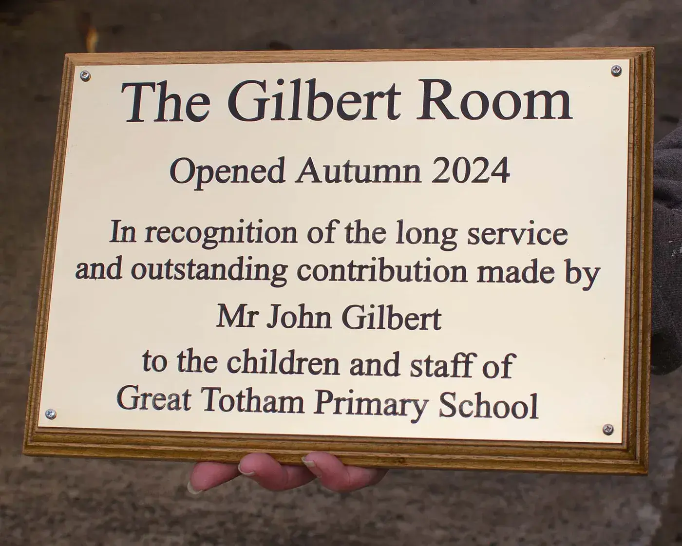 Deep Engraved Brass Plaque