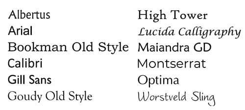 Fonts for engraving