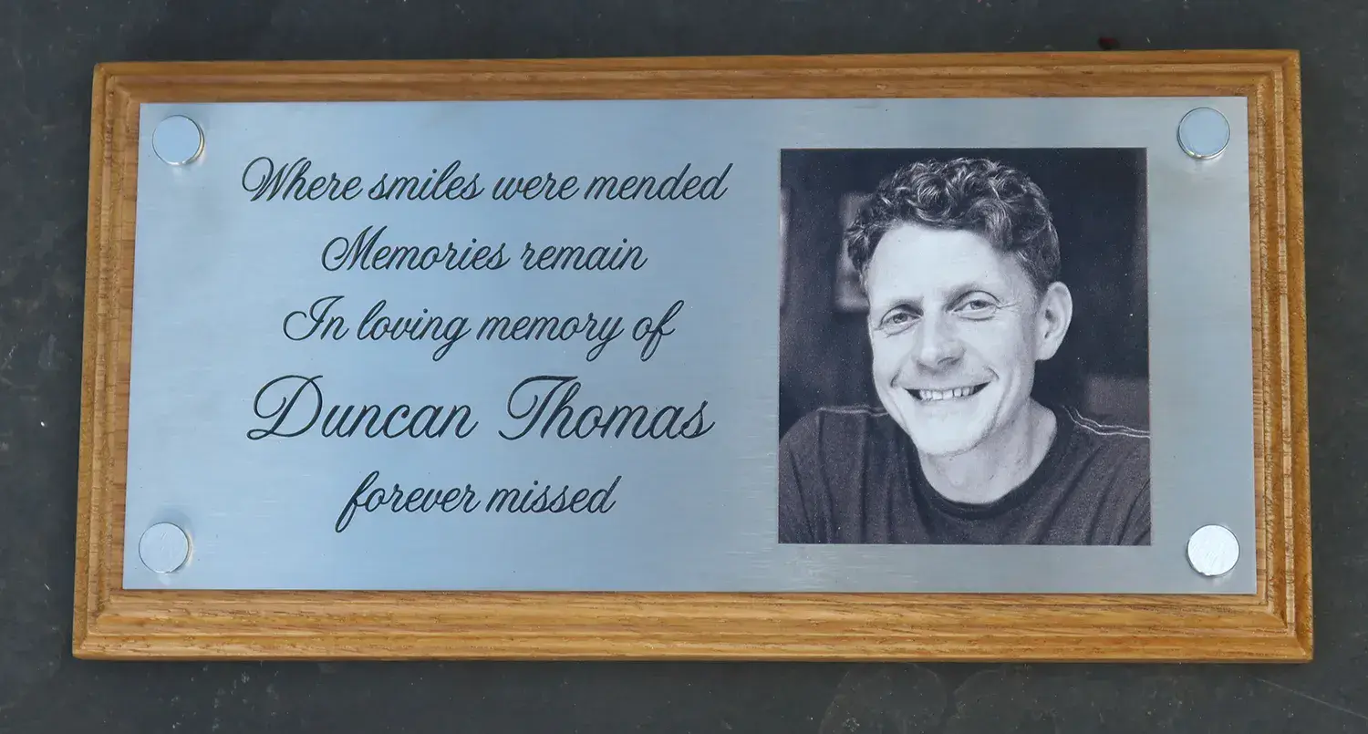 Stainless Steel Plaque with Printed Photo