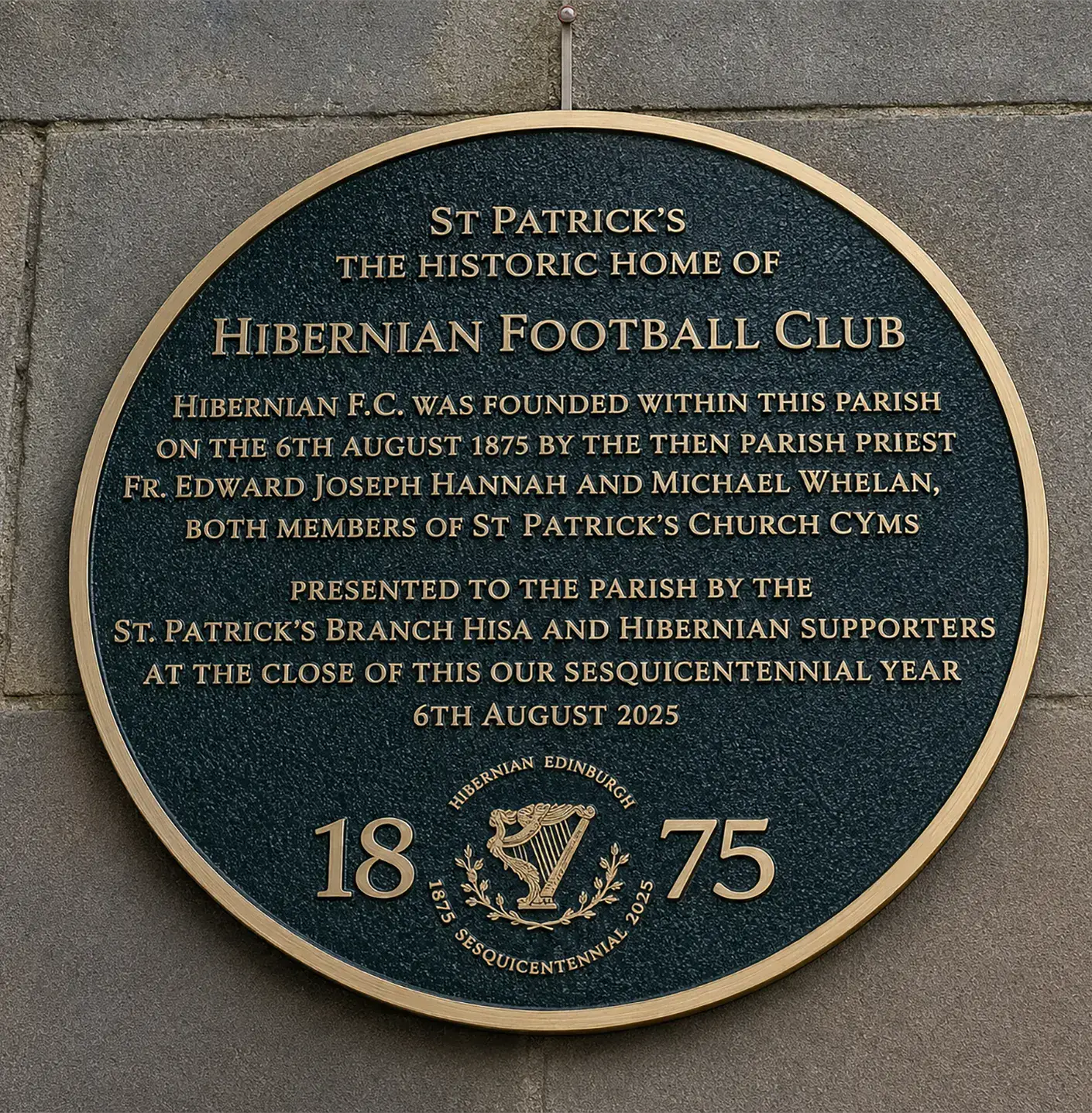 Round Bronze Plaque