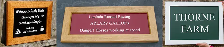 Framed Signs - Painted or Natural Timber