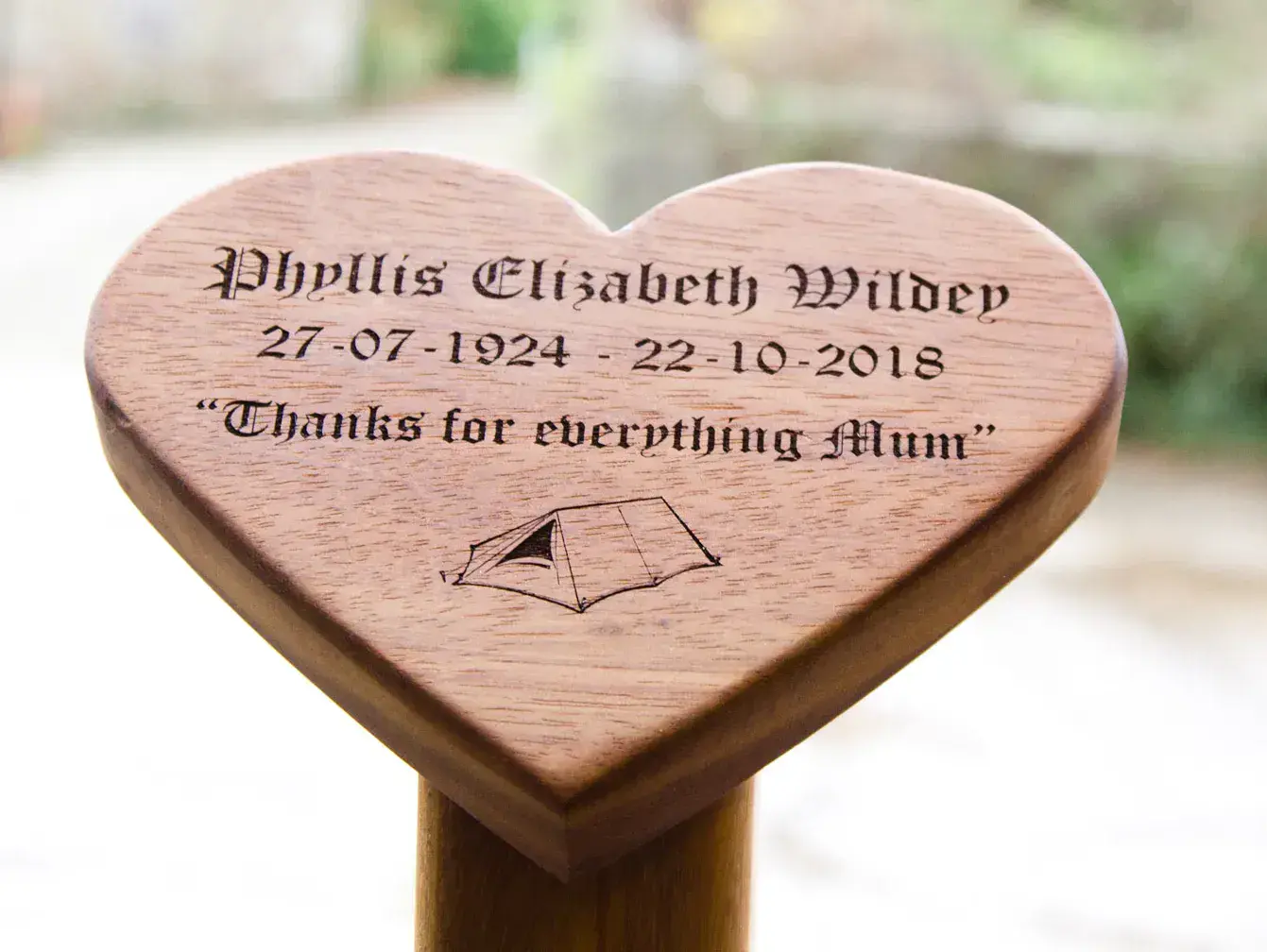 Heart Memorial on Post