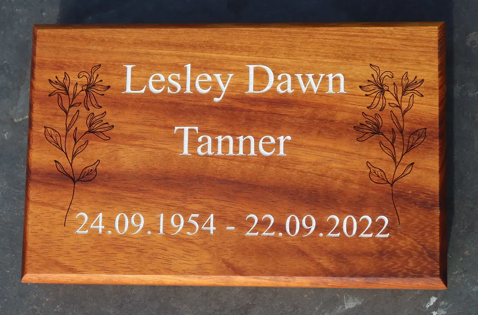 Iroko Wood Memorial