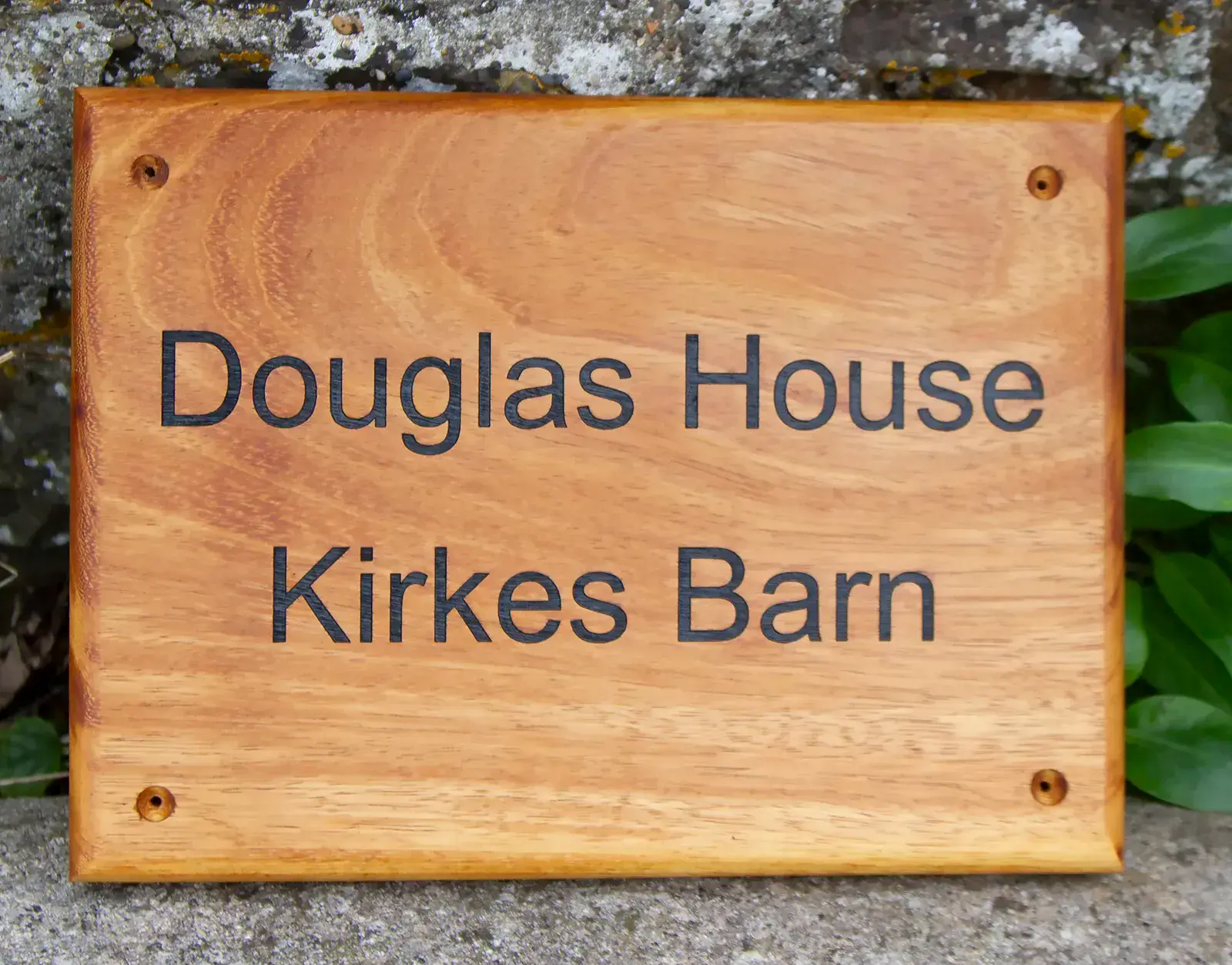Easy to maintain Iroko sign