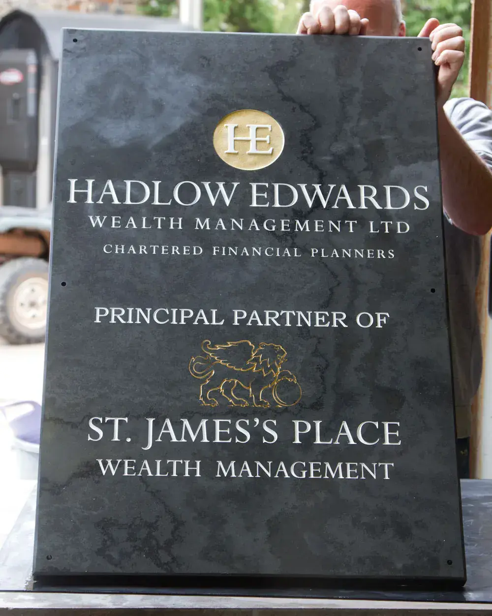 Large Slate Business Sign