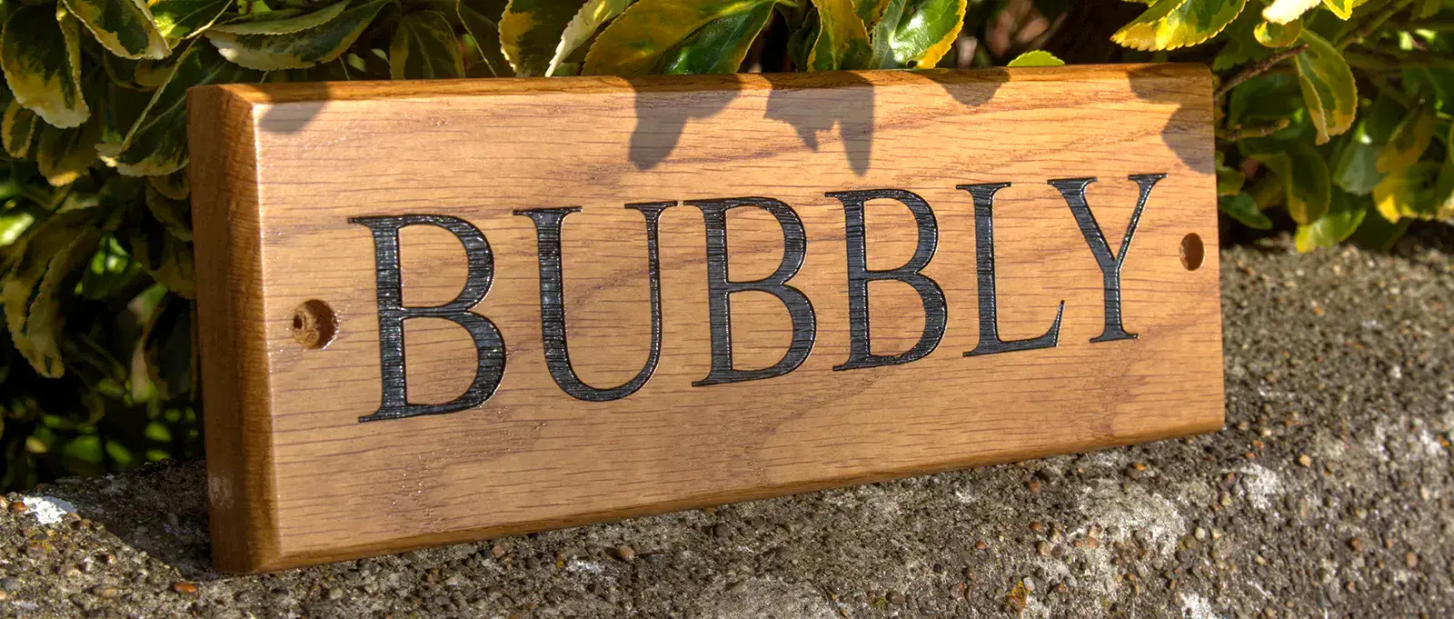Oak Name Plate