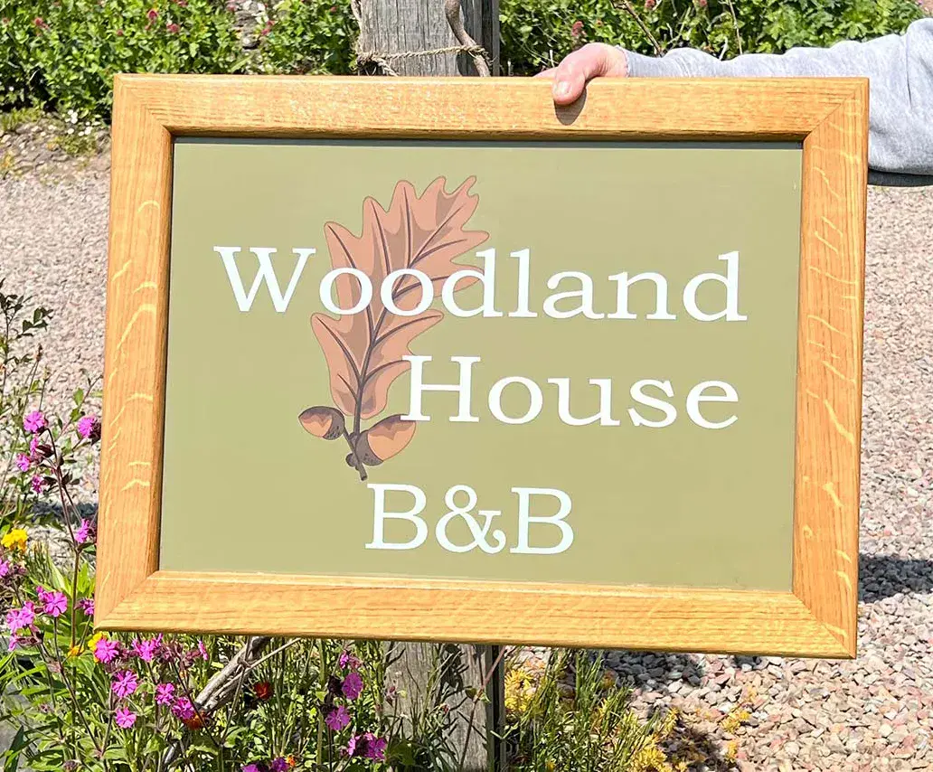Oak Framed Sign