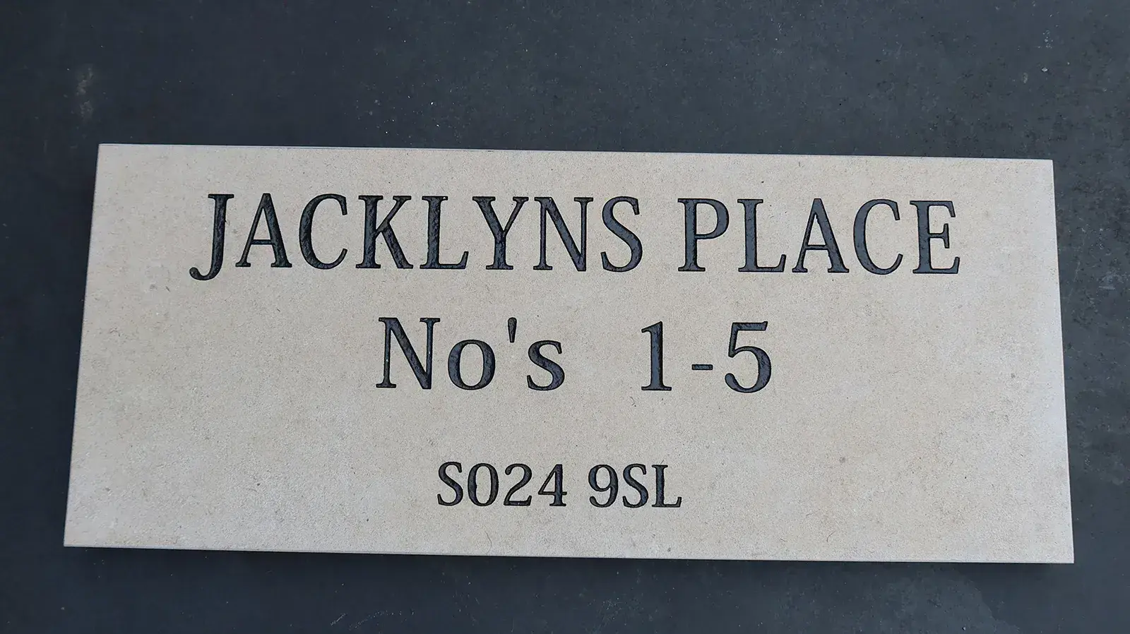 Purbeck Stone Address Sign