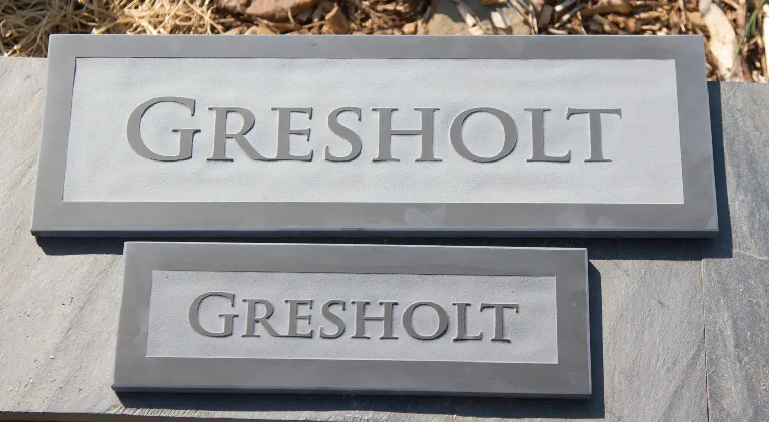 Raised slate numbers
