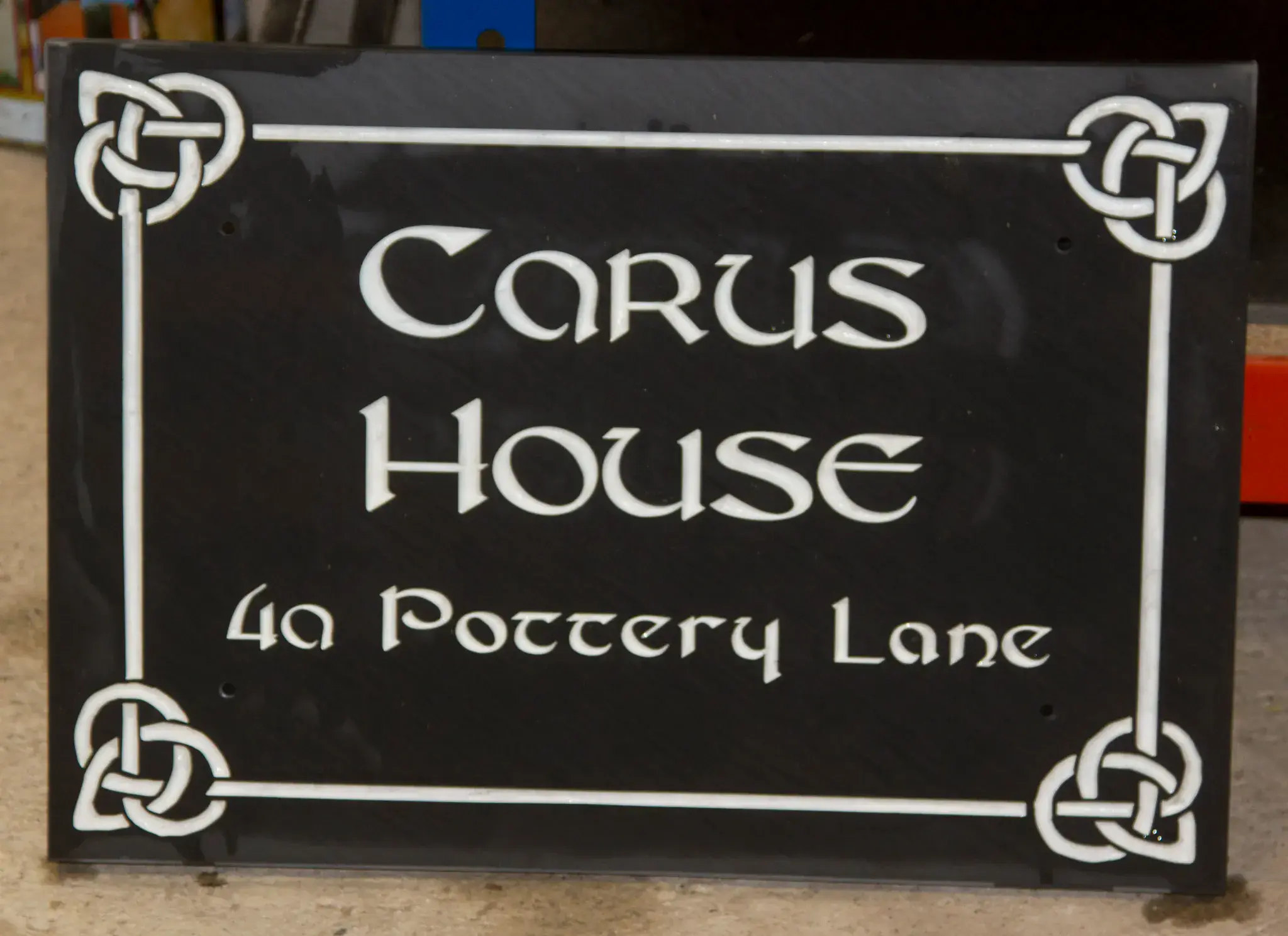 Slate Address Sign