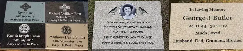 Stone-Like Corian Memorials and Memorial Plaques