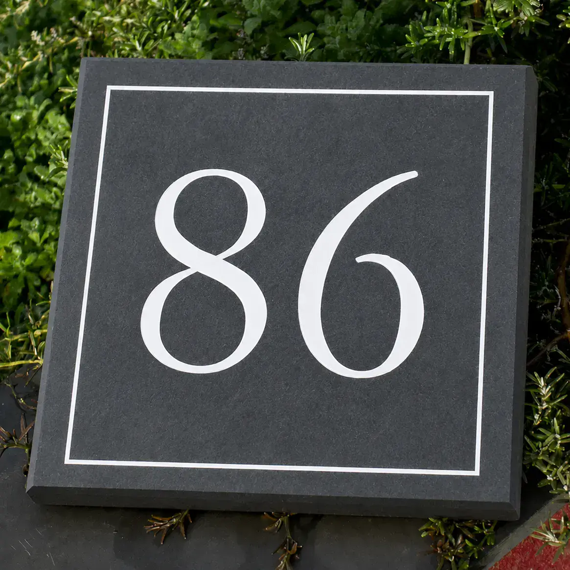 Thick Slate House Number