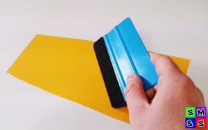 5" Large Blue Soft Budget Felt Edged Squeegee