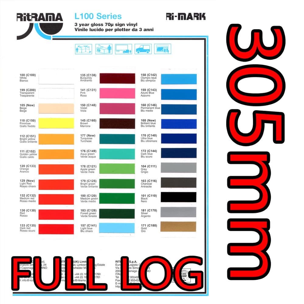 50m x 305mm FULL LOG & x28;Gloss& x29; L100-Series