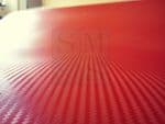 Red Carbon Fibre Air Flow Vehicle Wrap
