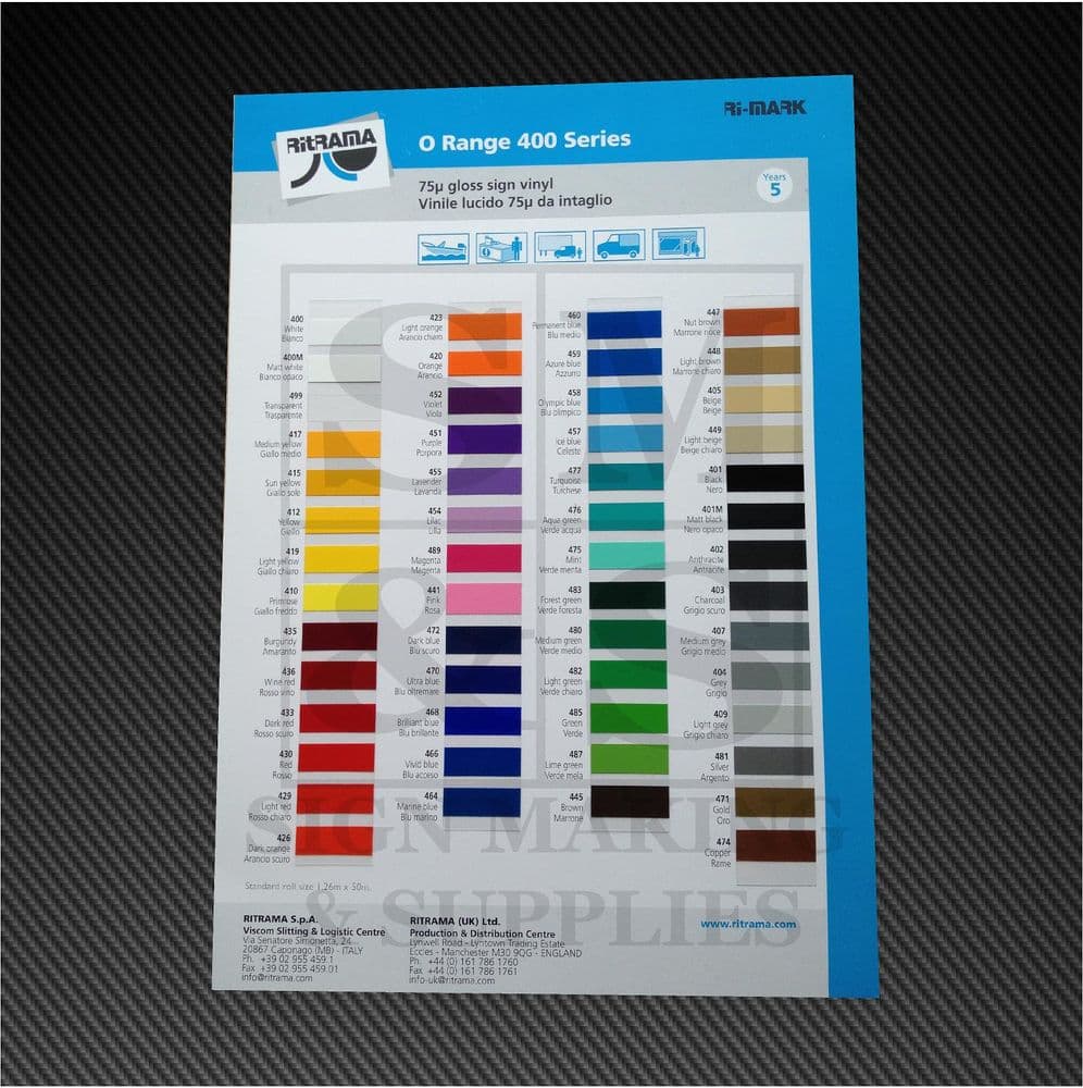 Retma Color Code Chart Ritrama M300 Series Matt Vinyl Colour Chart