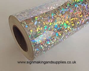 Smashed Glass Confetti Flex Garment Vinyl Crystal Effect