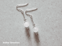 Handcrafted Rose Quartz & Premium Crystal Earrings | 50mm Sterling Silver Jewellery