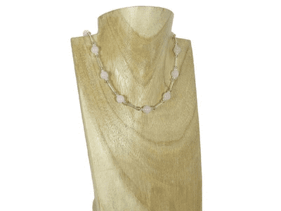 Baby Pink Rose Quartz, Premium Crystals & Sterling Silver Necklace