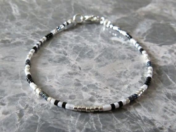 Addison Friendship Bracelet Silver in White Cord main image 0