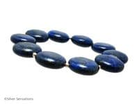 Blue Lapis Lazuli Coin Beads & Sterling Silver Bracelet | Silver Sensations