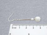 Bright White Agate & Sterling Silver Earrings With Swarovski Crystals | Silver Sensations