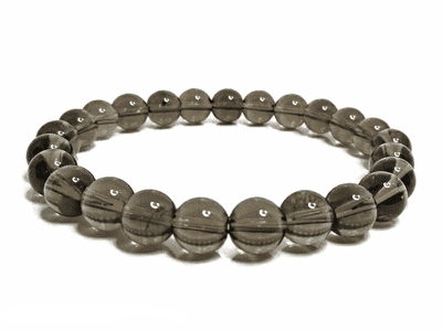 Brown Smokey Quartz Beaded Stretch Bracelet