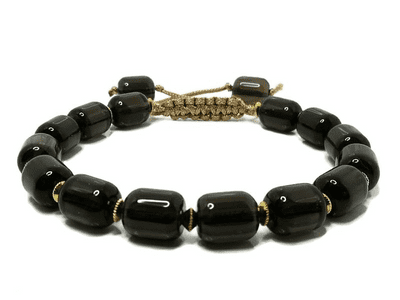 Brown Smokey Quartz Unisex Macrame Sliding Knot Bracelet