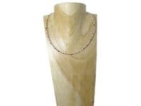 Burgundy Red, Pink & White Seed Bead Choker / Necklace | Silver Sensations