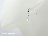 Clear Austrian Made Crystals & Sterling Silver Short Earrings | Handmade Crystal Earrings | Silver Sensations
