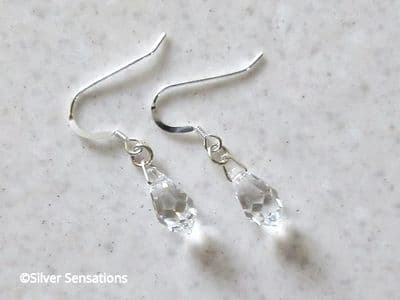 Clear Premium Crystals & Sterling Silver Short Earrings