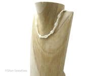 Mother of Pearl Carved Leaf Necklace | 19