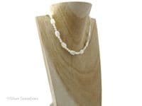 Mother of Pearl Carved Leaf Necklace | 19