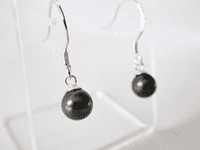 Black Pearls & Sterling Silver Short Drop Earrings | Silver Sensations